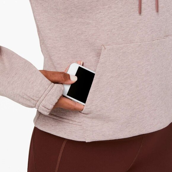 💖🌸 R-A-R-E Lululemon Cropped Peplum Hoodie Jacket Sweater in pretty Pink - Picture 9 of 15